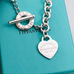 Tiffany Co Heart Tag Toggle Necklace 